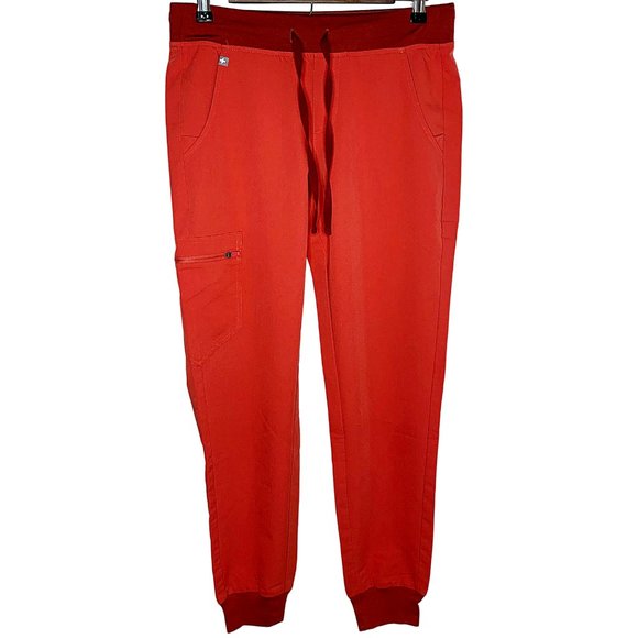 SOLD! Figs Zamora High-Rise Jogger Scrub Pant in LIMITED EDITION Clay - Picture 3 of 5